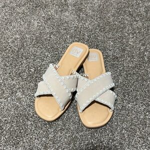 DV by Dolce Vita Women's Tan and Cream Slide Sandals